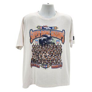 Vintage Denver Broncos Starter Mens Large T-Shirt Super Bowl XXXII Champs 1998
